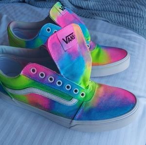 Hand done tye dye vans